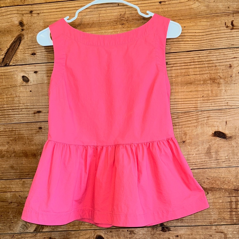 Kate Spade Live Colorfully Vibrant Pink Peblum Top